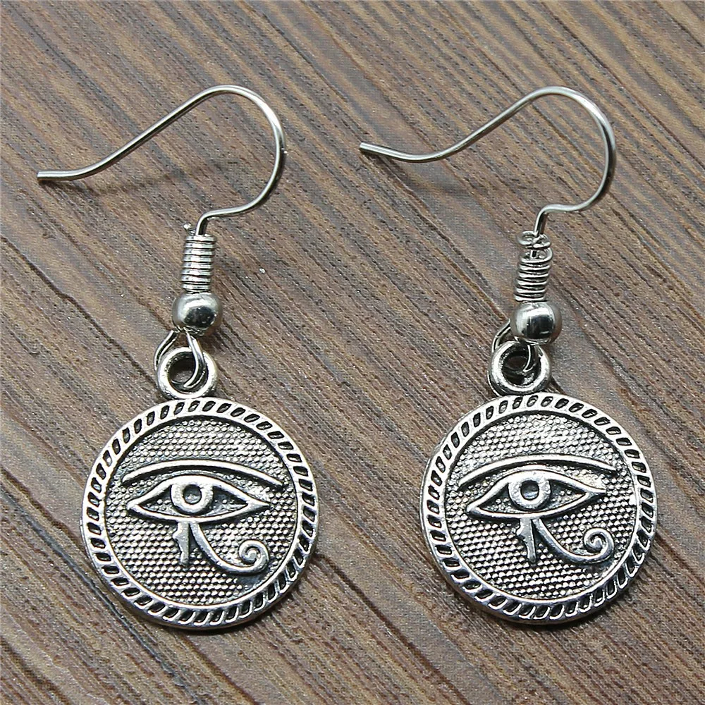 

Double Sided Eye Of Horus 15mm Charm Drop Earrings Fashion Handmade Design Earring Jewelry Gift For Women