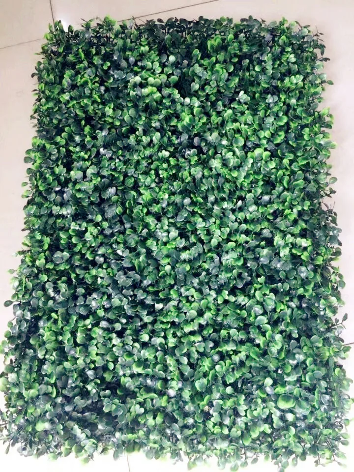 Image 10pcs Plastic Turf Artificial Grass Lawn Green Eucalyptus Leaf Sod for Supermarket Shop Wall Decorations