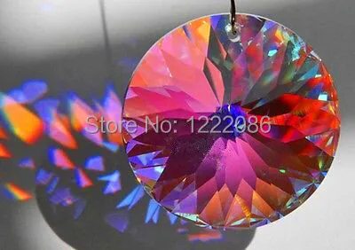 

20pcs chandelier crystal Round Faceted 45mm AB Crystal Prism SunCatcher prisms
