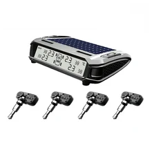 Dongzhen Smart Car TPMS Tyre Pressure Monitoring System Solar Power charging Digital LCD Display Auto Security