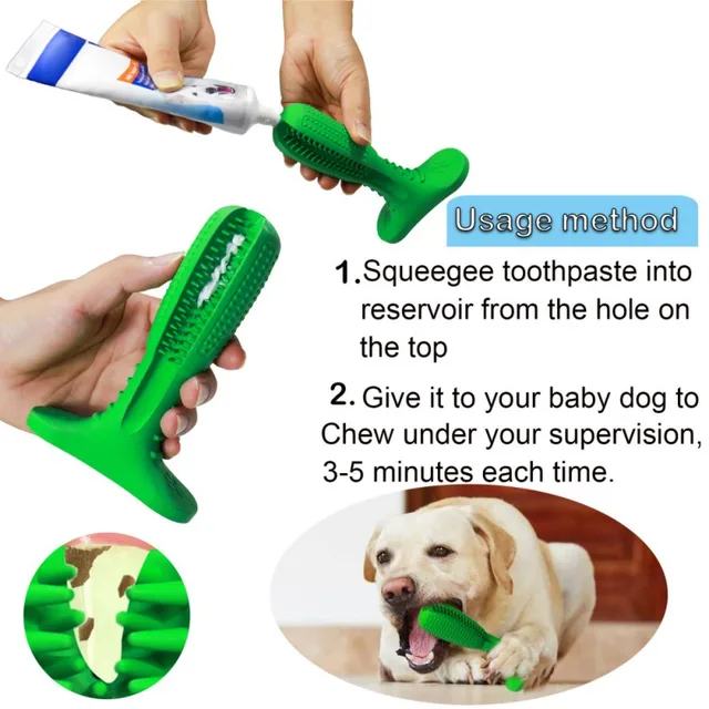 Pet Dog Brush Teeth Rubber Tool&Toy Cleaning Teeth Supplies Puppy Chew Molar Toy 3