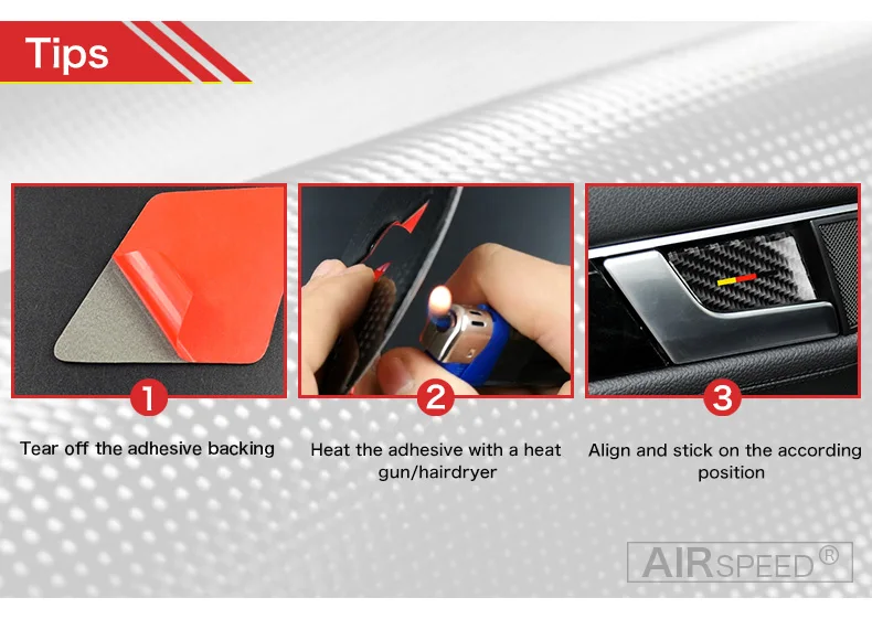 Mercedes C Class W204 E Class W212 Accessories Car Interior Carbon Fiber Door Handle Cover Trim Door Bowl Stickers (10)
