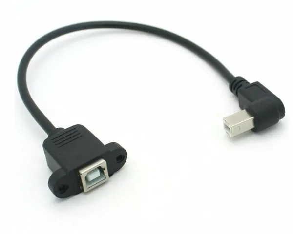 Правый угол 30 см USB Тип B папа к Женский Принтер Панель Крепление удлинитель