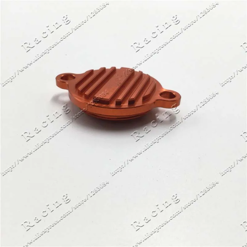 Мотоцикл CNC Алюминиевый Масляный фильтр двигателя резервуар Крышка оранжевый для 2013- KTM 125 200 390 Duke