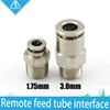 Interfaz de tubo de alimentación remoto para impresora 3D, conector de puerto de entrada remota, adaptador de tubo de teflón, alta calidad, 1,75mm/3mm, 2 uds. ► Foto 1/6