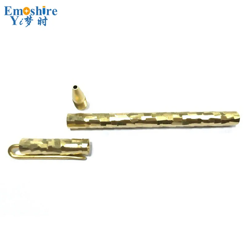 Emoshire Handmade stone bronze pen signature pen personality brass pen metal neutral pen custom couple student gift gift (5)