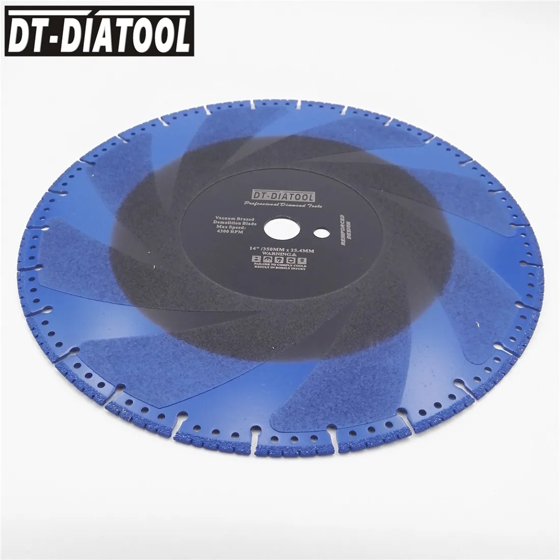 DT-DIATOOL 2pcs 14" Vacuum Brazed Diamond cutting Disc one-for-all blade 350mm Rescue saw Blade Cast Iron rebar Steel Pipe Stone