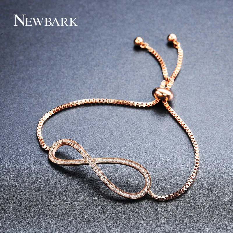 Newbark Бесконечность barcelet для девочек Micro кубического циркония очарование