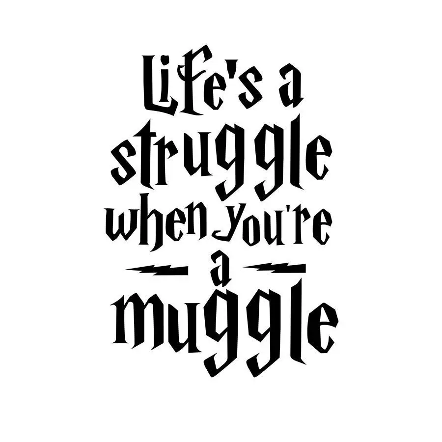 Us 541 18 Offq041 Leben Ist Ein Kampf Harry Potter Zitate Wandaufkleber Jugendliche Wohnzimmer Aufkleber Decor Kostenloser Versand In Q041