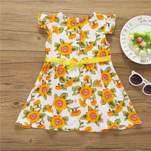 2018 Summer Hugely Popular Little Girl s One piece Dress Chrysanthemum Design High Quality and Performance