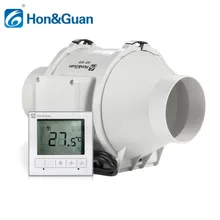 4 Inch Timer Extractor Inline Duct Fan with Smart Wired Switch Suitable for Indoor Exhaust Ventilation 220V with Delay Setting 