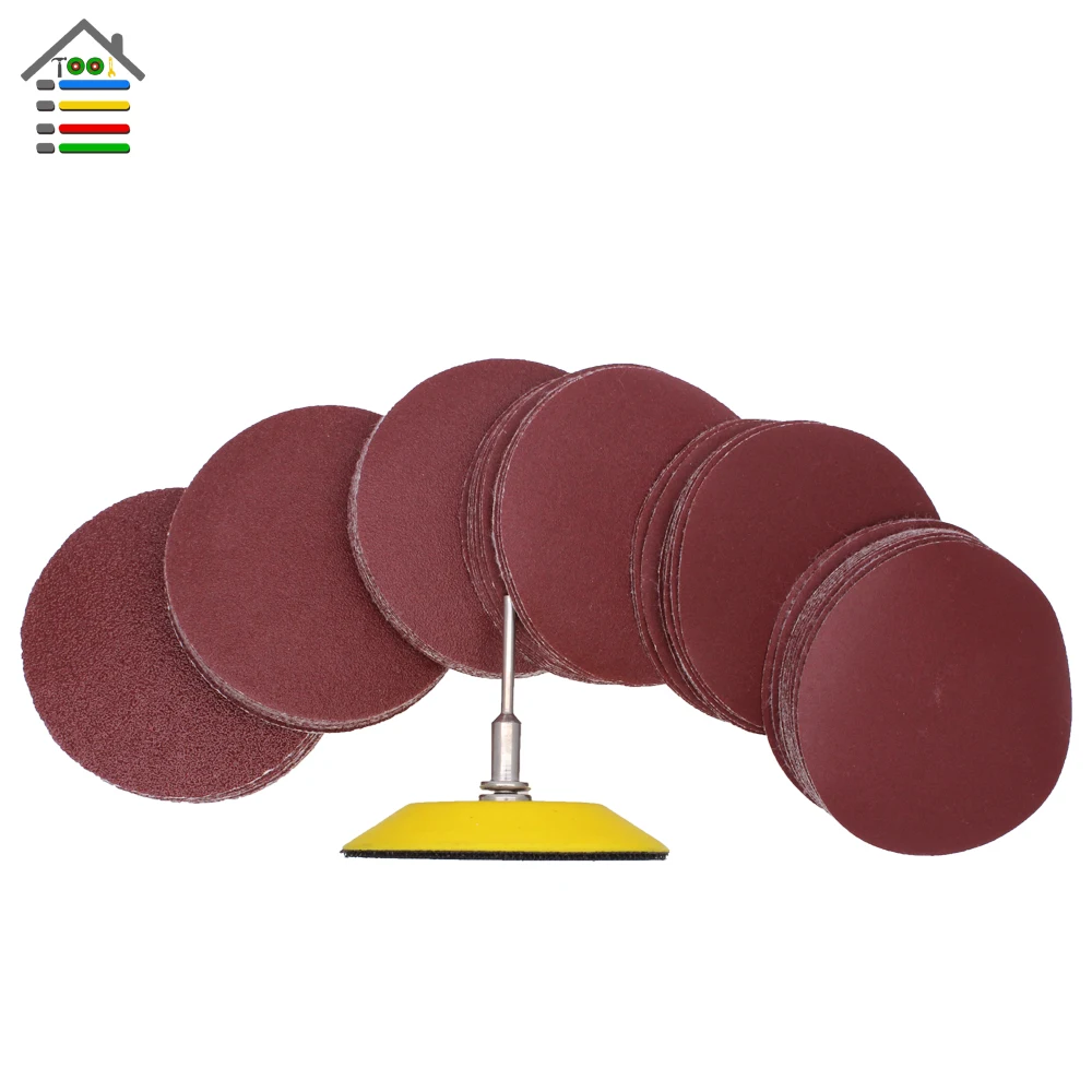 

Sanding disc 61pc 75mm Sander Disc Disk Set 80-600 Multi Grit Sand Paper with 3 inch Polish Pad Plate for Dremel 4000 3000