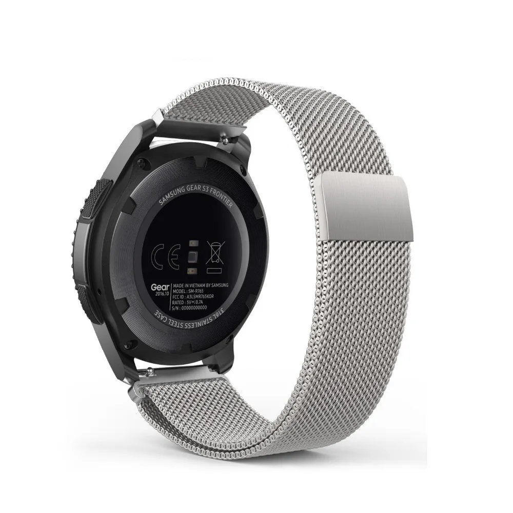 

Galaxy Active Strap For Samsung Galaxy watch 46mm 42mm/Gear S3 frontier gear sport Milannese Stainless Steel 22mm watch band