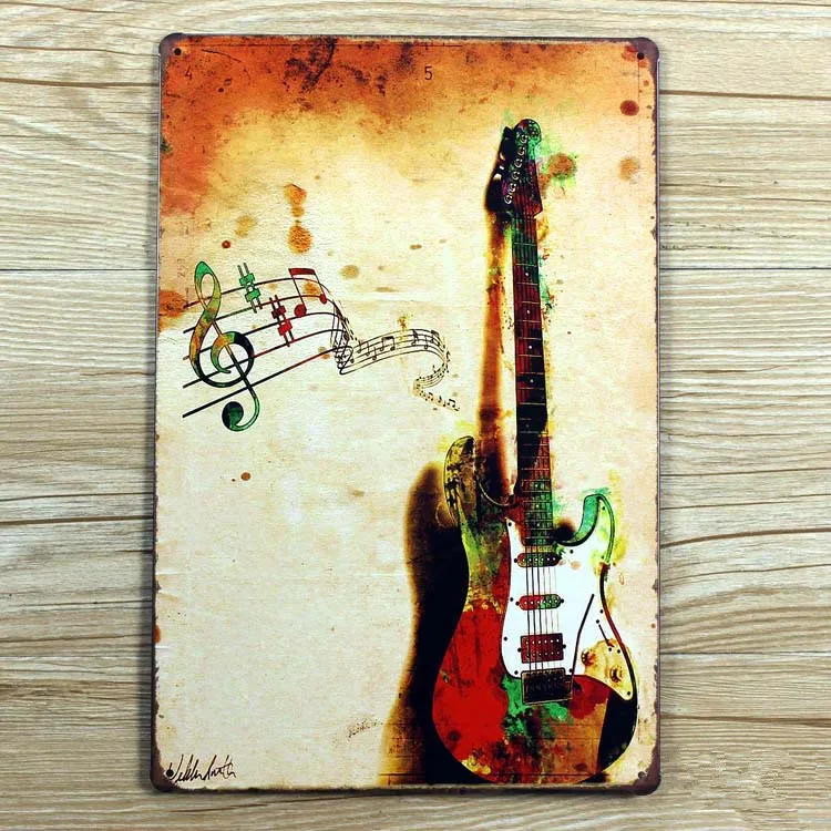 

New arrival "The guitar" Vintage Metal signs House Restaurant Bar Whisky Poster Metal painting Mix order 20*30 CM