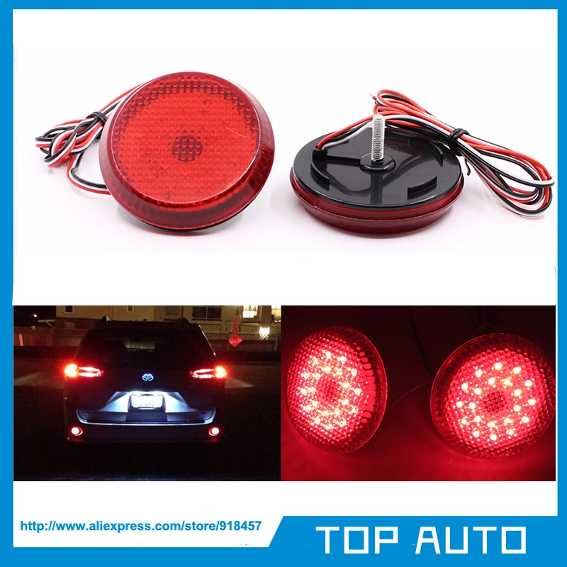 LY002 1 Free shipping 1 Pair Rear LED Reflector Bumper Light Brake Lamp