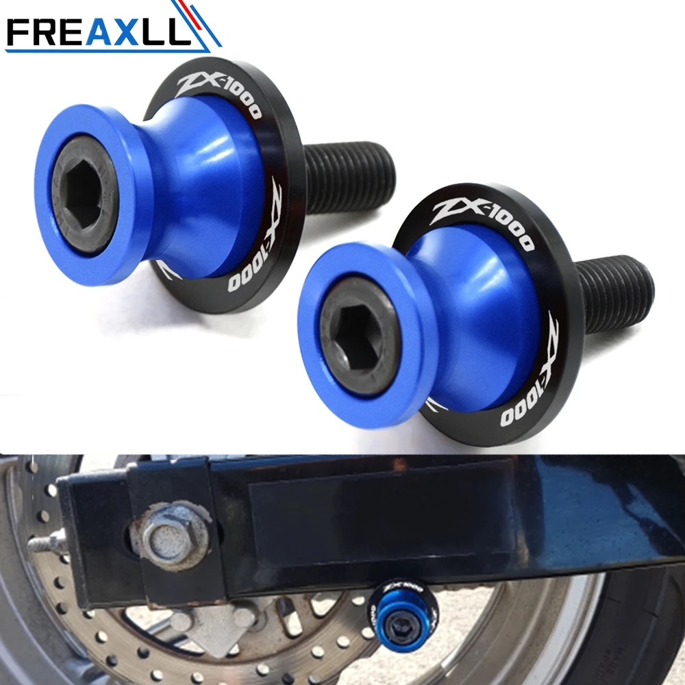 ZX1000 Motorbike Accessories CNC Swing Arm Spools Sliders M10 For