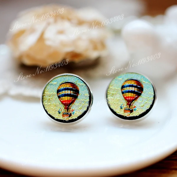 

Unique 3D Balloon Embossed 16mm Round Coloured Drawing pattern Laser Cut wood Cabochon DIY for Rings, Earring,Brooch,Necklace
