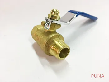 

Free shipping Brass Ball Valve 3/8" BSP female Thread Turn to 3/8" BSP male Thread with lever handle for water gas oil