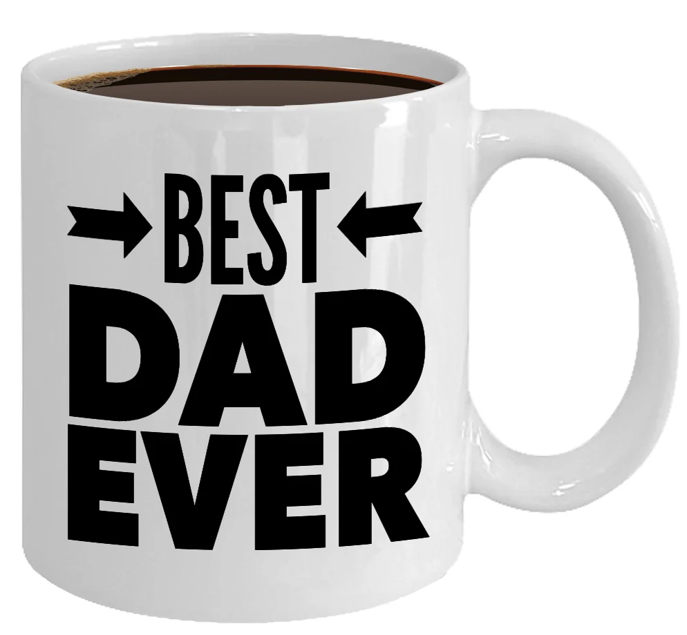 Best Dad Ever Coffee Mug Gift for Father or Him Ceramic Cupin Mugs from Home & Garden on