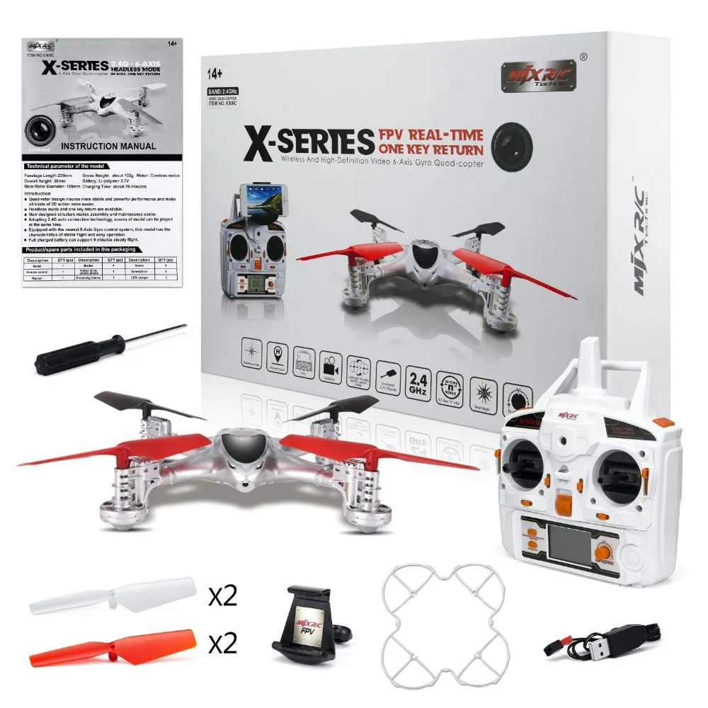 Оригинальный MJX X300C FPV RC Дрон 2 4G 6 Axis Безголовый режим БПЛА Дроны с камерой hd
