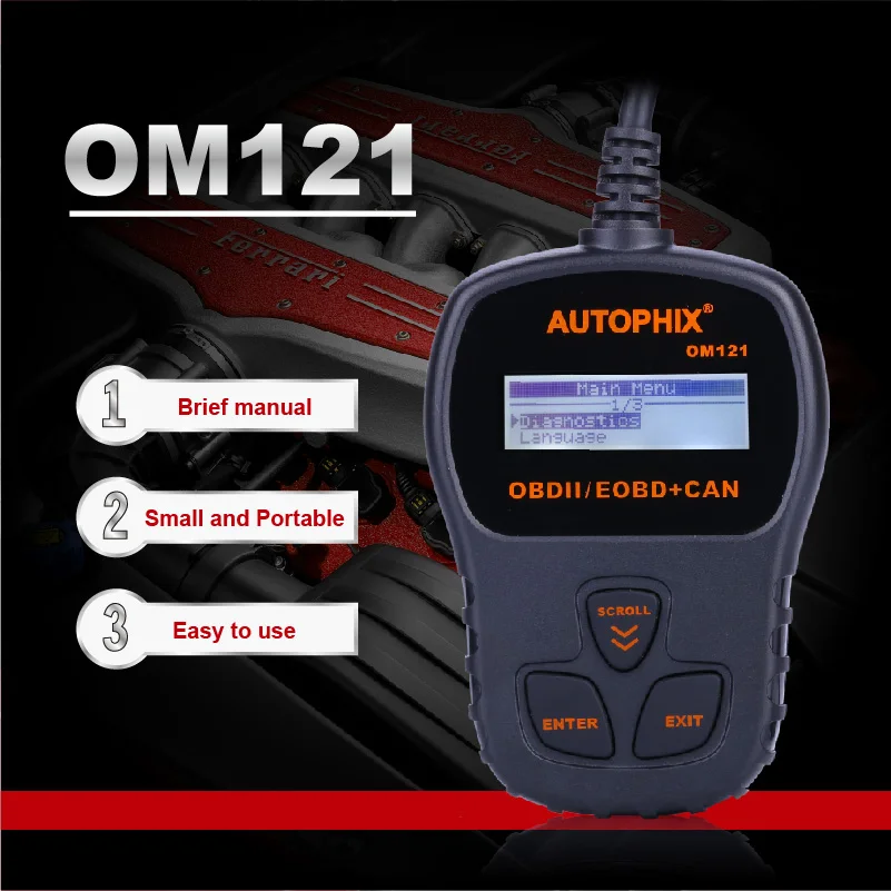 Автомобильный сканер Autophix OBD2 для двигателя OBD 2 считыватель кодов ошибок EOBD