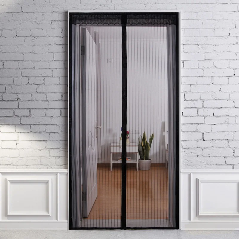

Anti Fly Bug Mosquito Net Door Window Net Black Magnetic Mesh Net Insect Curtain Automatic Closing Door Screen Kitchen Curtain