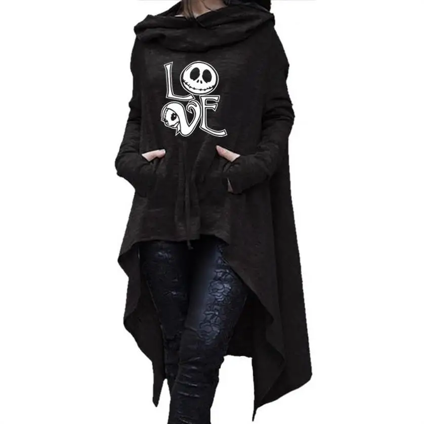 

Long Irregular Letters Print Hoodies For Women Kawaii Sweatshirts Femmes Hoodies Women Corduroy Funny Female Harajuku Autumn