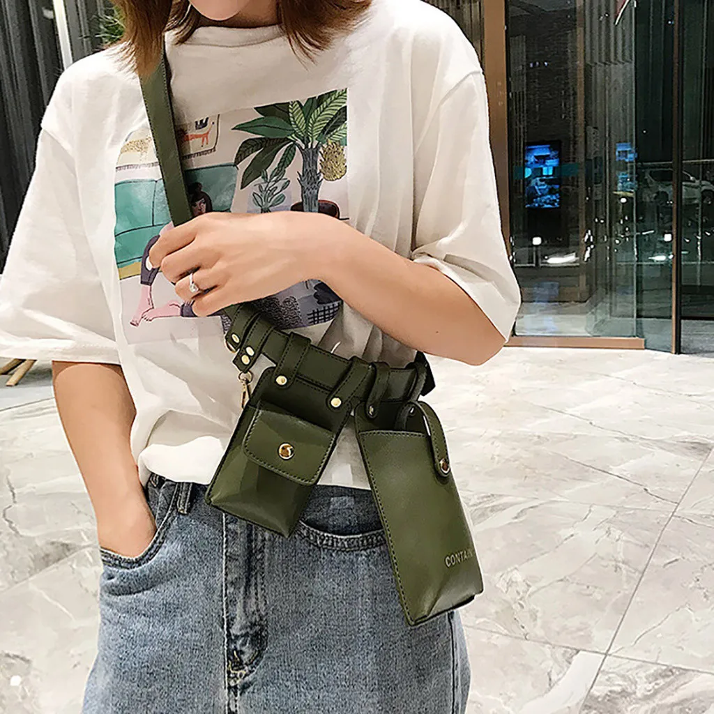 

Men Women personality green Fashion Sport Waist Pocket Bag Letter print Single Shoulder Bag Hasp Bag high quality30H