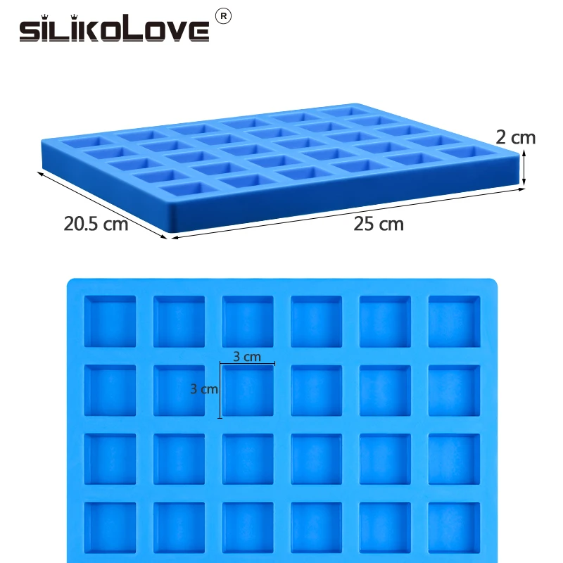 SILIKOLOVE 30 полости 3D квадратная мышь силиконовая форма для торта утолщение десерт кондитерские изделия шоколадная Выпечка инструменты для выпечки