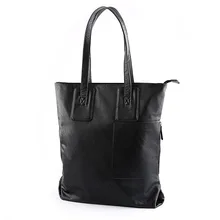 PU Leather shoulder bag black Men’s Tote bag Casual business bag fashion handbag men purse bolso