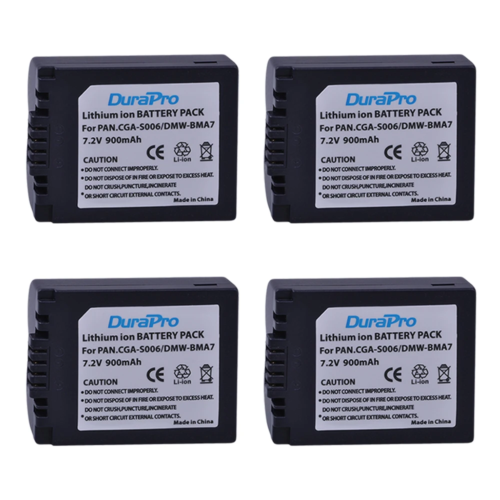 4 шт. CGA S006 CGR S006E DMW BMA7 батарея для камеры Panasonic DMC FZ30 FZ35 FZ38 FZ50 FZ7 FZ8|camera battery|battery for cameracgr