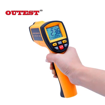 

GM1150 Non-Contact Laser LCD Display Digital IR Infrared Thermometer Temperature Meter Gun Point -50~1150 Degree