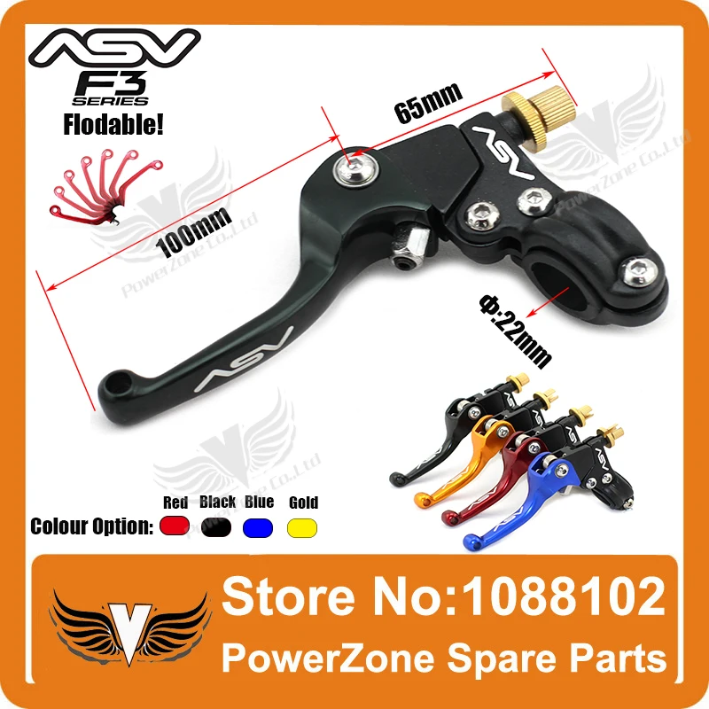 Aluminum ASV F3 Short Clutch Brake Folding Lever 4 Color Racing Motorcycle Pit Dirt Bike IRBIS KAYO BSE CRF Modify