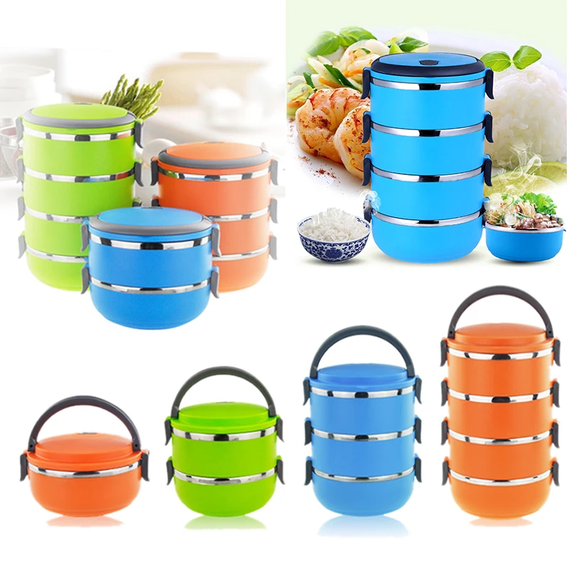 Luxury Thermal Insulated Lunch Box Picnic Storage Mess Tin Multilayer Food Jar` 
