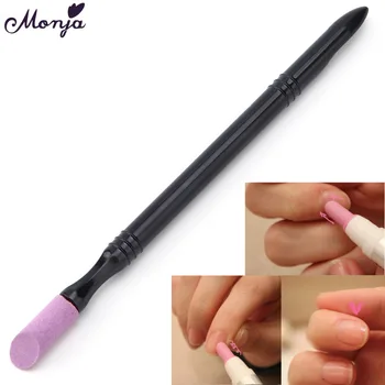 

Monja Nail Art Dual End Cuticle Dead Skin Remover Cleaning Quartz Scrub Stone Pusher Nail Polishing Grinding Stick Manicure Tool