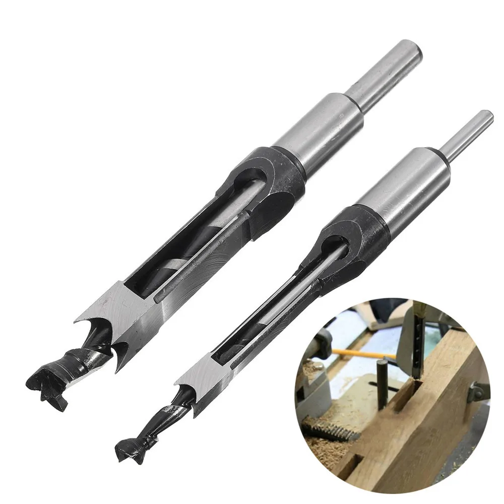 Drillpro 10mm/16mm Square Hole Saw Auger Drill Bit Mortising Chisel Auger Drill Bit WoodWorking Tool