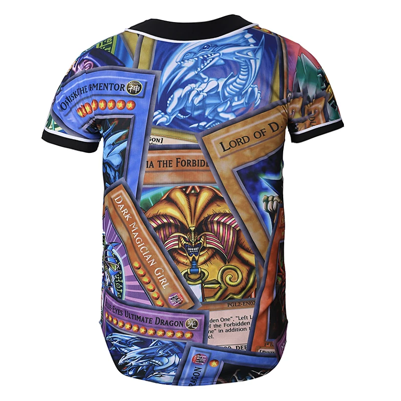  Cartoon Movie Men t shirt game player YU-GI-OH games t shirts short sleeve tees hip hop style stree
