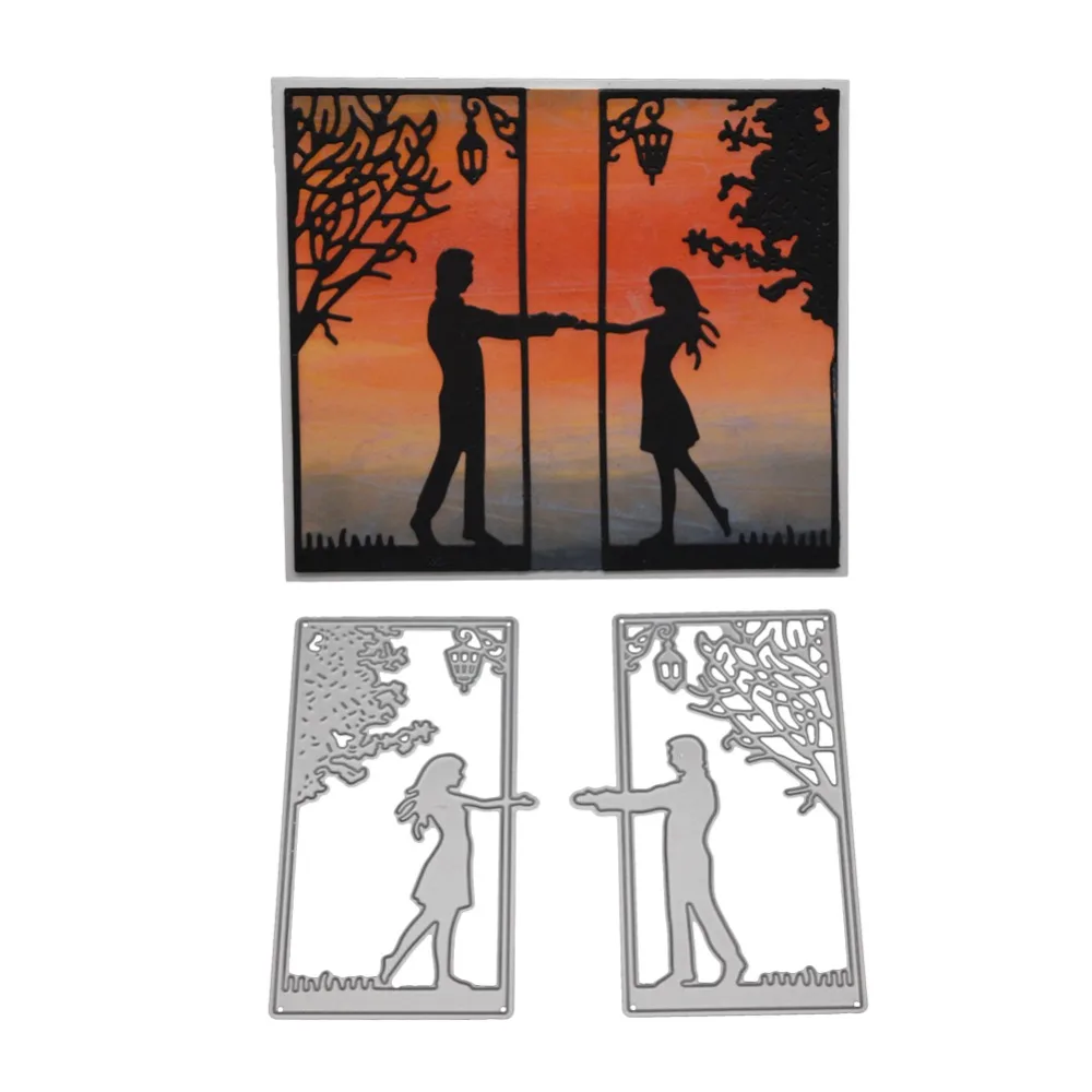 

Wedding Couple Metal Cutting Dies Stencil For DIY Scrapbooking Card Making Album Embossing Background Clear Stamps And Dies 2019