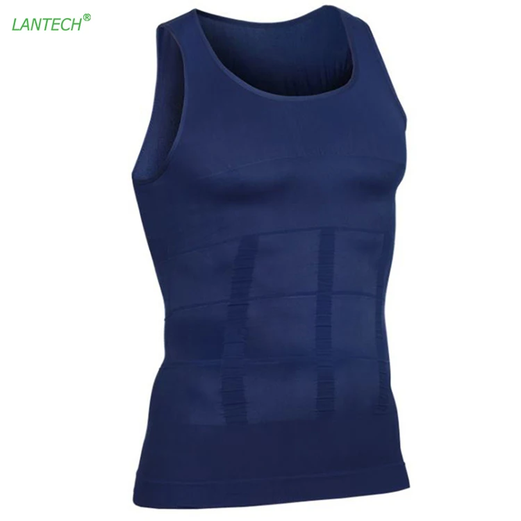 

LANTECH Mens Stomach Shapers Bodybuilding Compression Vest Tight Tank Running Fitness Exercise Gym Vest Sleeveless Shirts