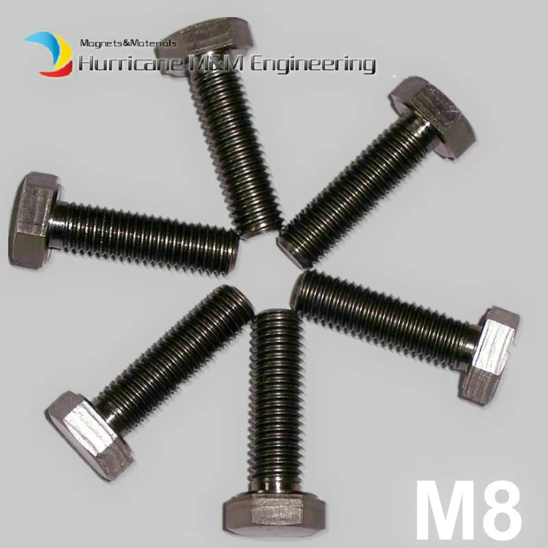 

M8*20mm Ti Nut and Bolt set Hex Titanium bolt original Ti color Hexagon titanium screws Ti fastener