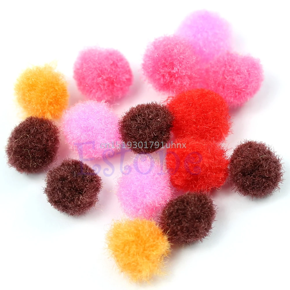 100/200/500X8 мм Ассорти DIY Смешанные Цвет мини мягкие пушистые Pom Poms помпонами