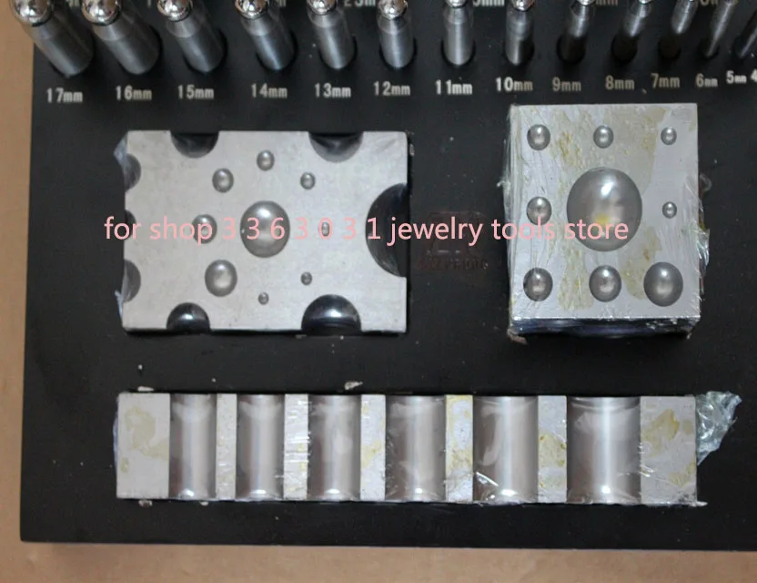 26pcs Jewelry Punch Set Big Size Pcnches and Block for Jewelry Making Silver Gold Plate FORMING TOOLS