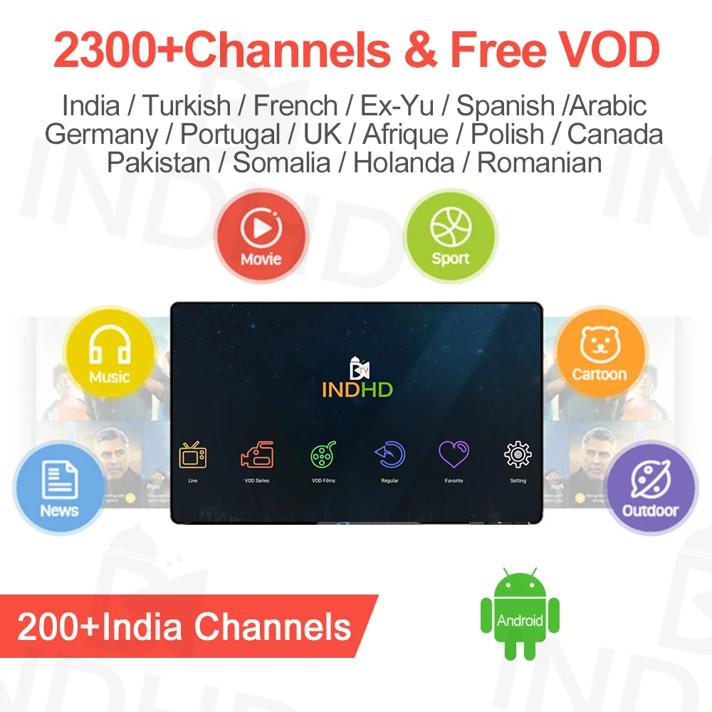 Индия IPTV подписка Италия арабский Турция IP ТВ Германия Великобритания