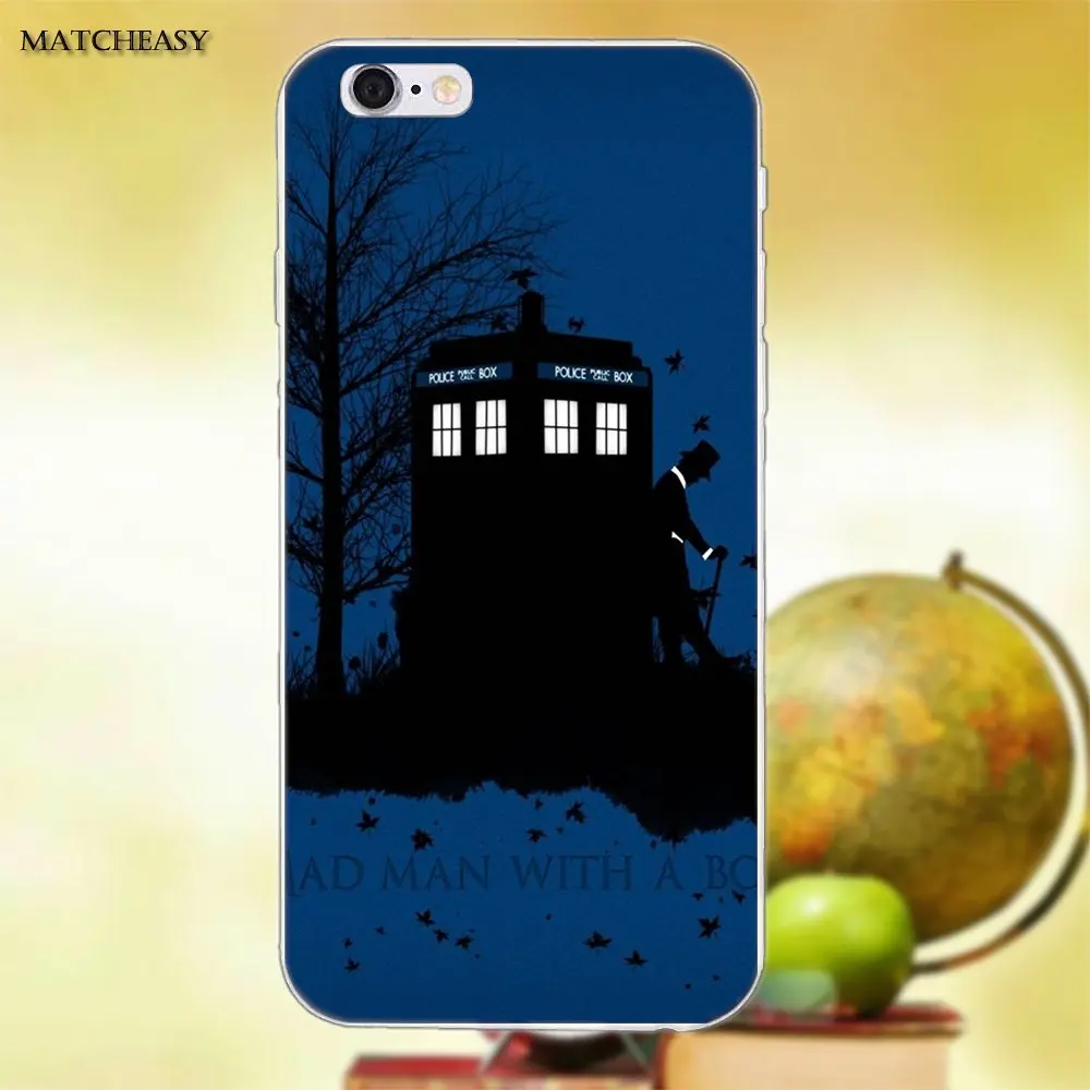 Мягкий ТПУ Модный чехол для Apple iPhone X XS Max XR 4 4S 5 5C SE 6 6S 7 8 Plus Doctor Who Series Tardis Police Box