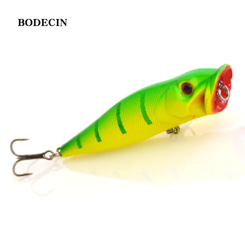 Fishing Lures Poper Hard Artificial Laser Bait 5pcs Topwater Floating Poper Lure Hooks Crank Wobblers Tackle Tool 3D Eyes Fish (2)