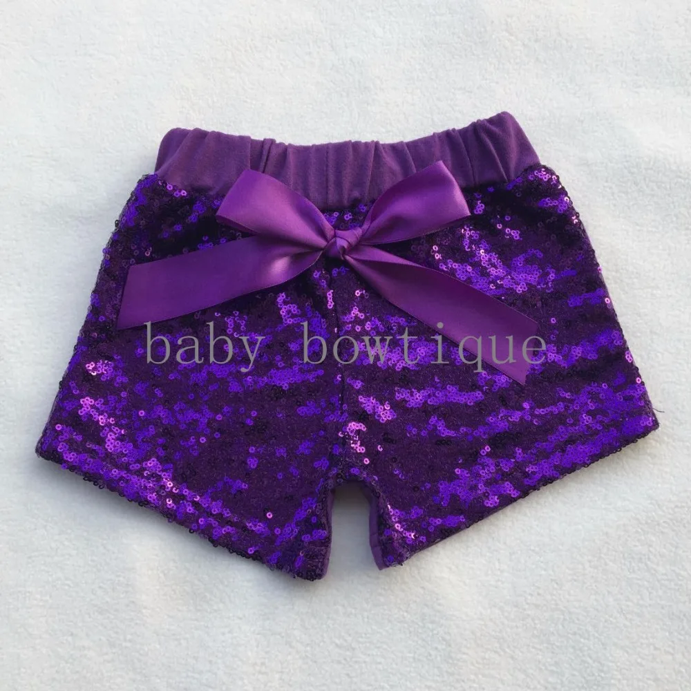 Party birthday outfit Mardi Gras Purple Green Gold Sequin girls shorts
