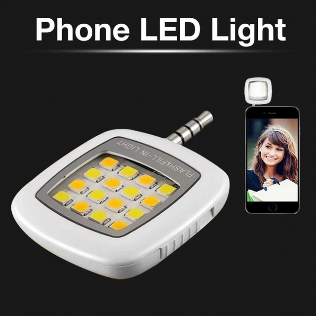 Mobile Phone LED Flash Light Adjustable Fill light For iPhone 7 6s and