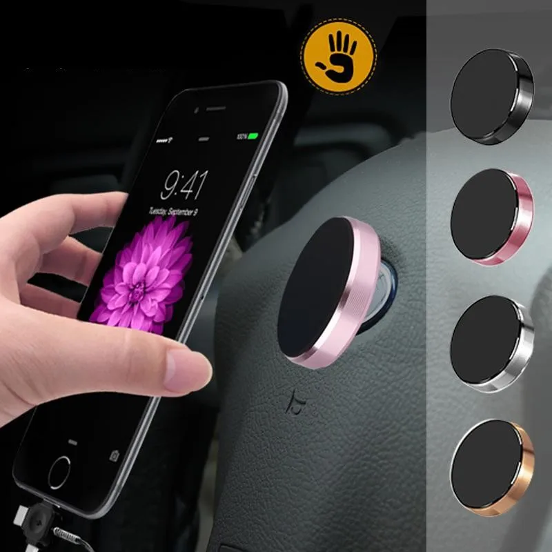 ultra-thin metal finger Ring Universal In Car Magnetic Dashboard Phone Mount Holder Stand For Samsung For Iphone 8 Strong Magnet