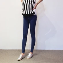 Новые брендовые весенние и летние эластичные легкие цветные узкие брюшные Брюки Тонкие Леггинсы для беременных женщин джинсы