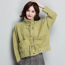 JANELUXURY, Брендовая женская короткая куртка с высоким воротом,, осень, зима, новинка, сплошной цвет, утолщенное пальто, повседневная, дикая, верхняя одежда для женщин